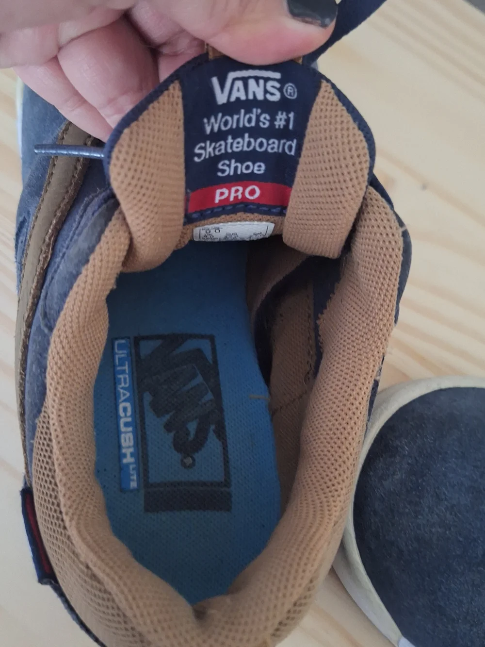 Vans Ultrarange Pro Dress Blue and Medal Bronze Suede Skate Mens Shoes Size 9